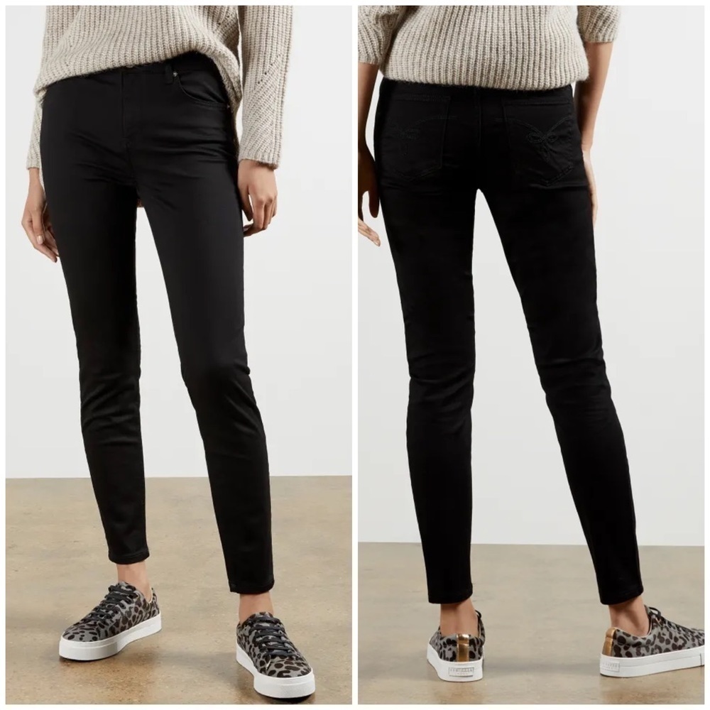 NWT Ted Baker The Classic Skinny Jean Black Alesias Sz 26
